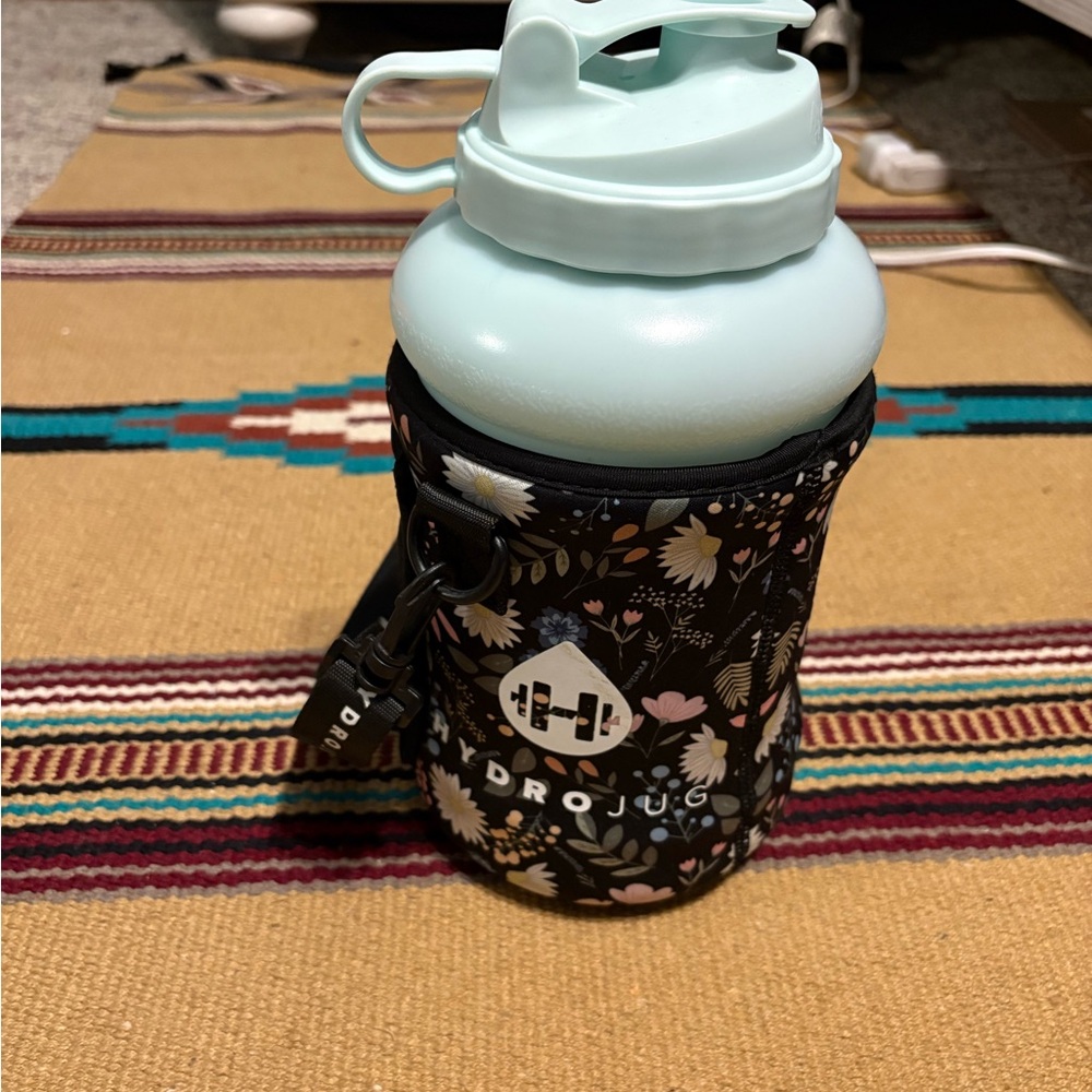 HydroJug - Blue with Black Floral Sleeve